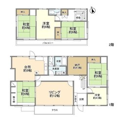 西八朔町貸家Ａの物件間取画像